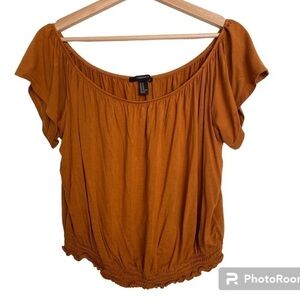 Autumn Fall Brownish Orange Forever 21 Top Size Medium